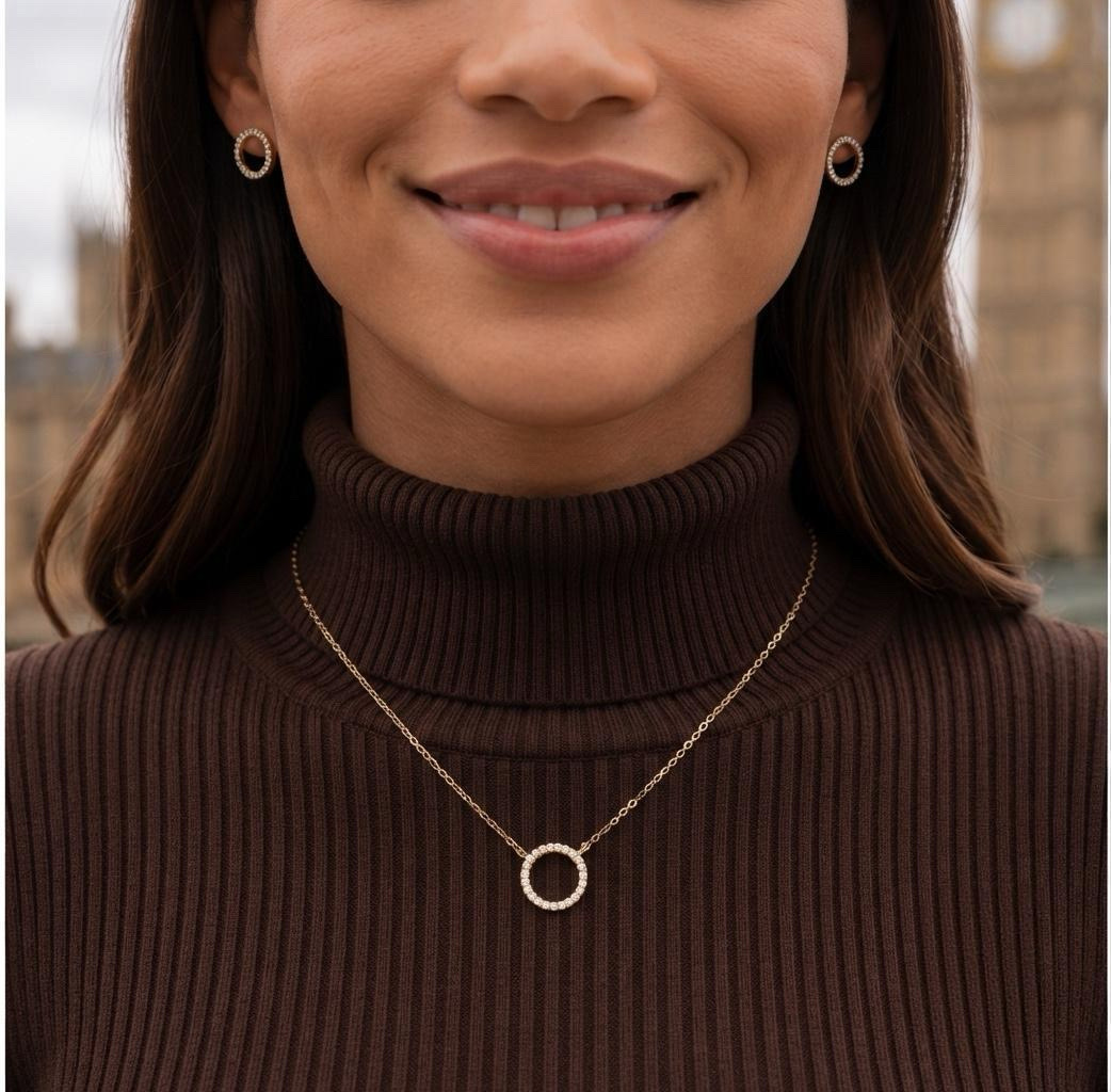 The Kensington Circle Jewellery Set — Gold Premium Jewellery Collection • Timeless British Elegance • Designed for Everyday Luxury