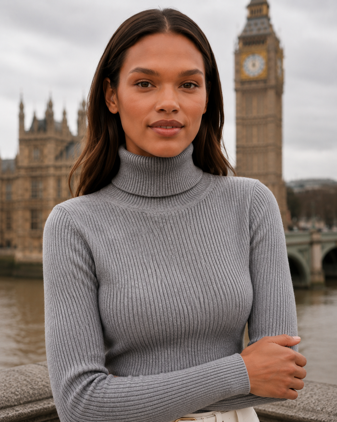 The St. James Merino Wool Turtleneck — Grey Crafted for effortless elegance and everyday warmth.